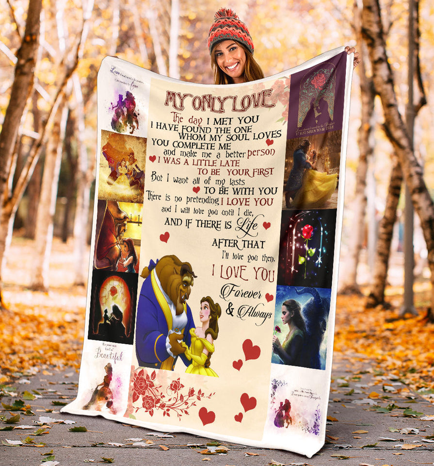 Beauty and the beast blanket