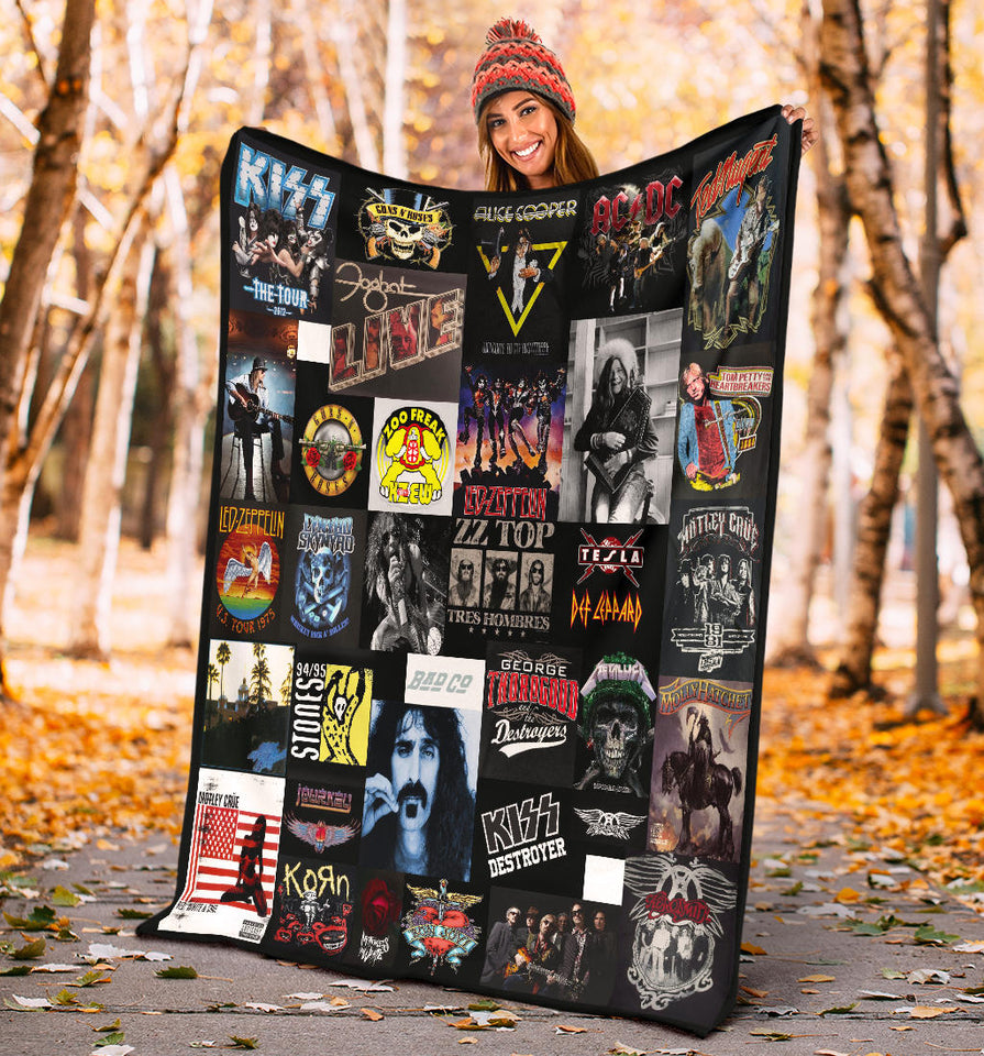 Classic Rock Bands 3D Throw Blanket