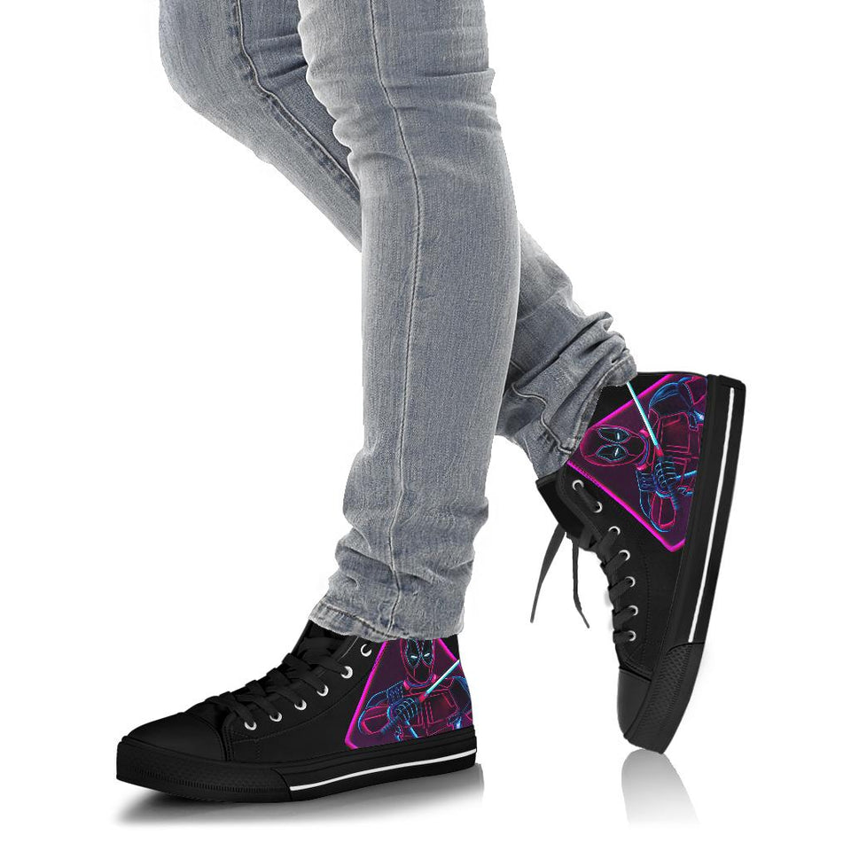 Deadpool Neon Converse Style Shoes