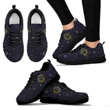 Sun and Moon, Mandala Design, Women's Boots SNEAKERS