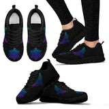Owl Blue Purple, Womens Leather Boots SNEAKERS