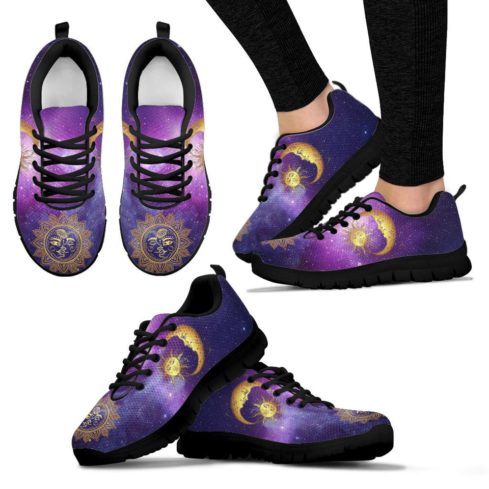 Sun Moon Mandala, Cosmic Galaxy Stars, Women's Boots