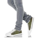 Green Mandala Boots, Leather Boots Women