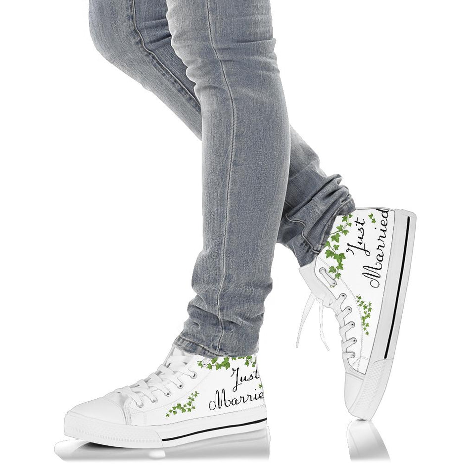 Just Married hand painted shoes Bridal custom shoes