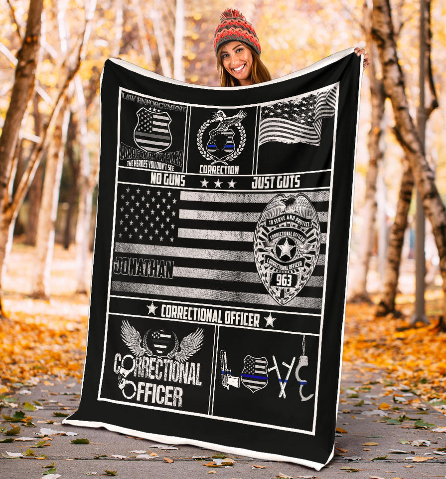 Corrections Officer Thin Silver Grey Gray Line American Flag