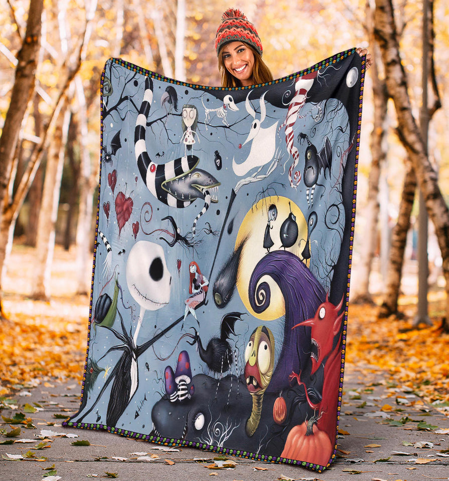 Nightmare Before Christmas Kingdom Fabric Blanket
