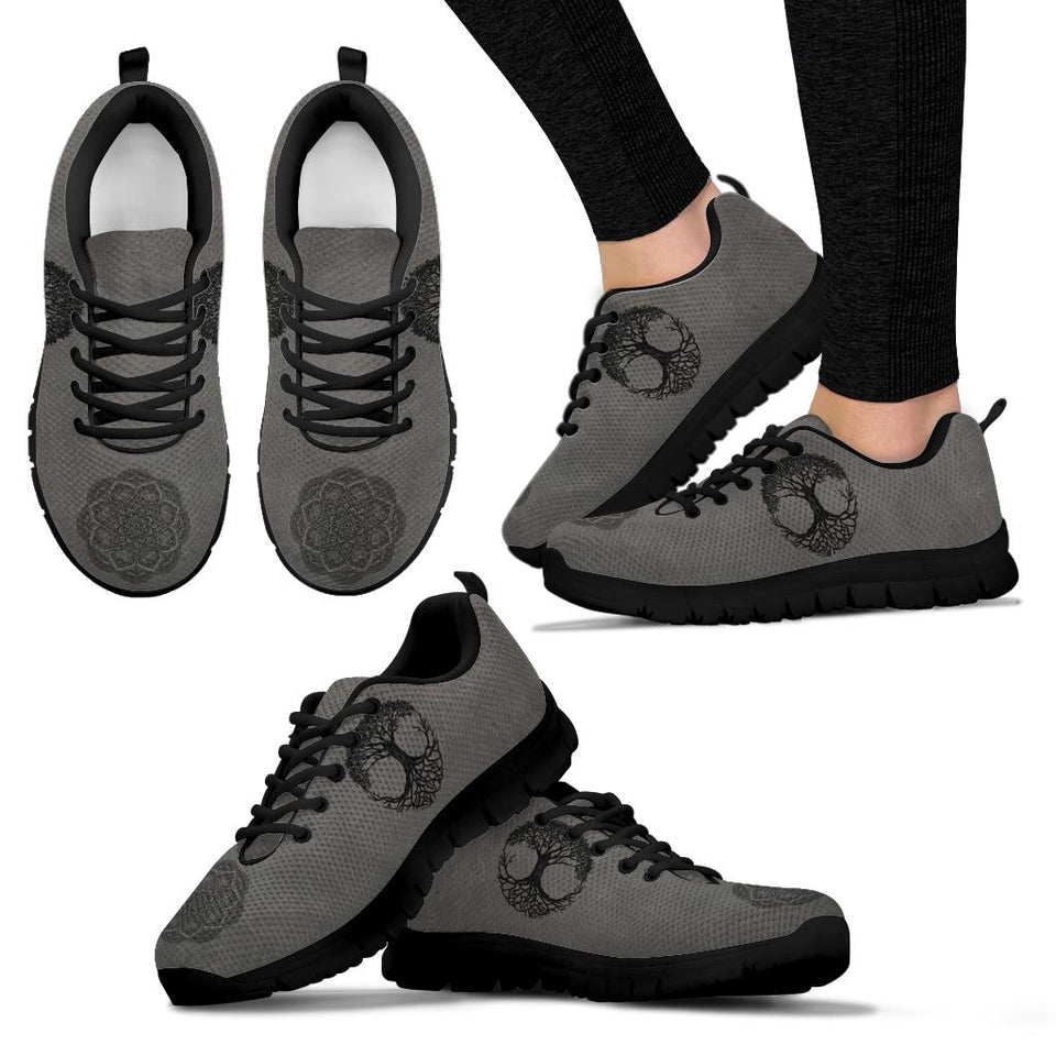 Grey Tree of Life, Handcrafted boots SNEAKERS