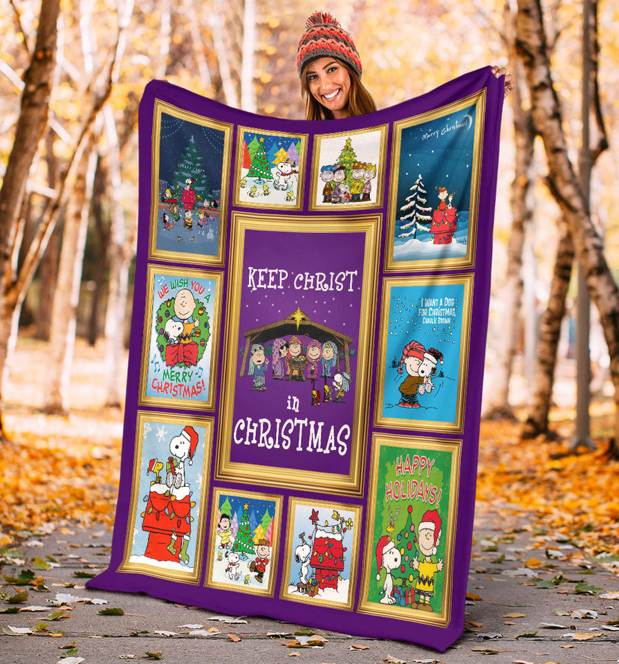 Snoopy Keep Christ in Christmas CC 3D Quilt