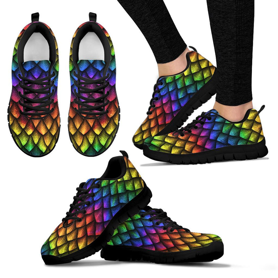 Dragon Scale, Bright Colorful SNEAKERS