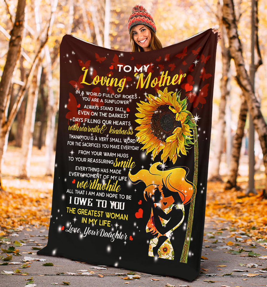to My Love Mother from Daughter Sherpa Fleece Blanket