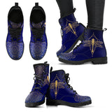 Golden Dragonfly, Lotus Mandala Boots, Womens Leather Boots