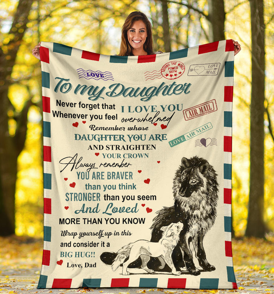 To My Daughter Air Mail Blanket copy