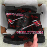 Harley Quinn Neon Sign Women's Canvas Boots