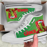 Grinch Christmas High Top, The Grinch Canvas Shoes Grinch Unisex Hightop Sneaker