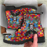 Frida, Kahlo, Women's Vegan Leather Boots designed by SJB