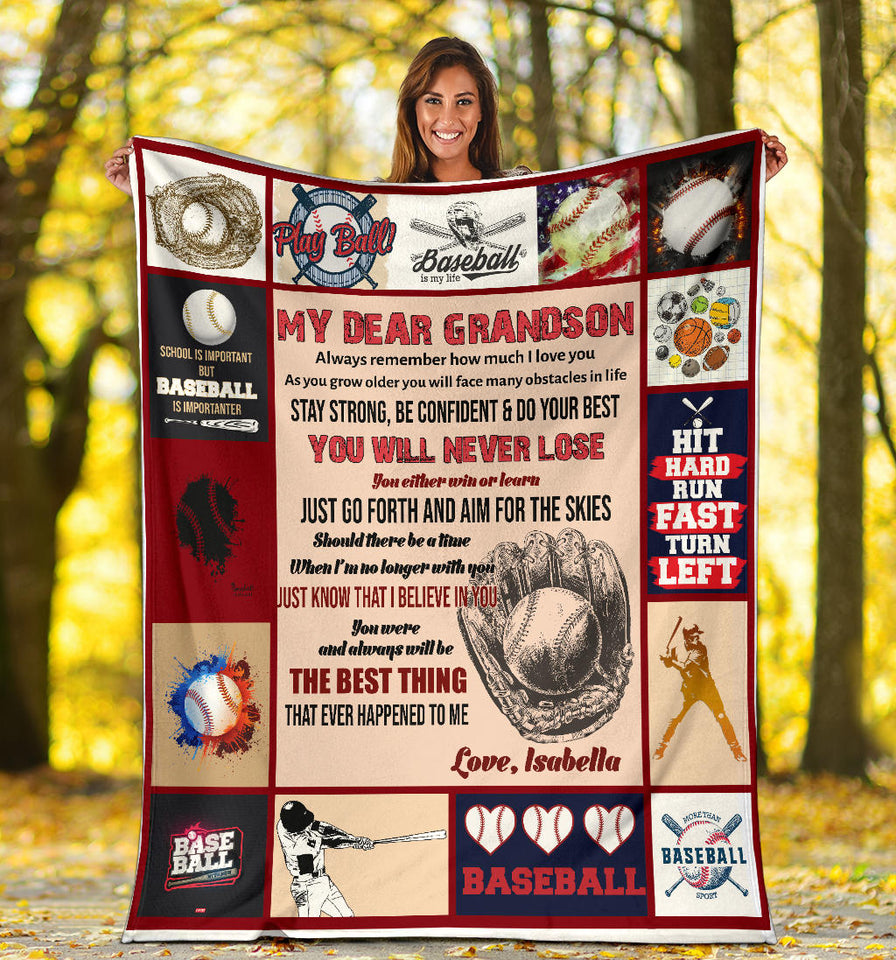 To My Grandson Baseball