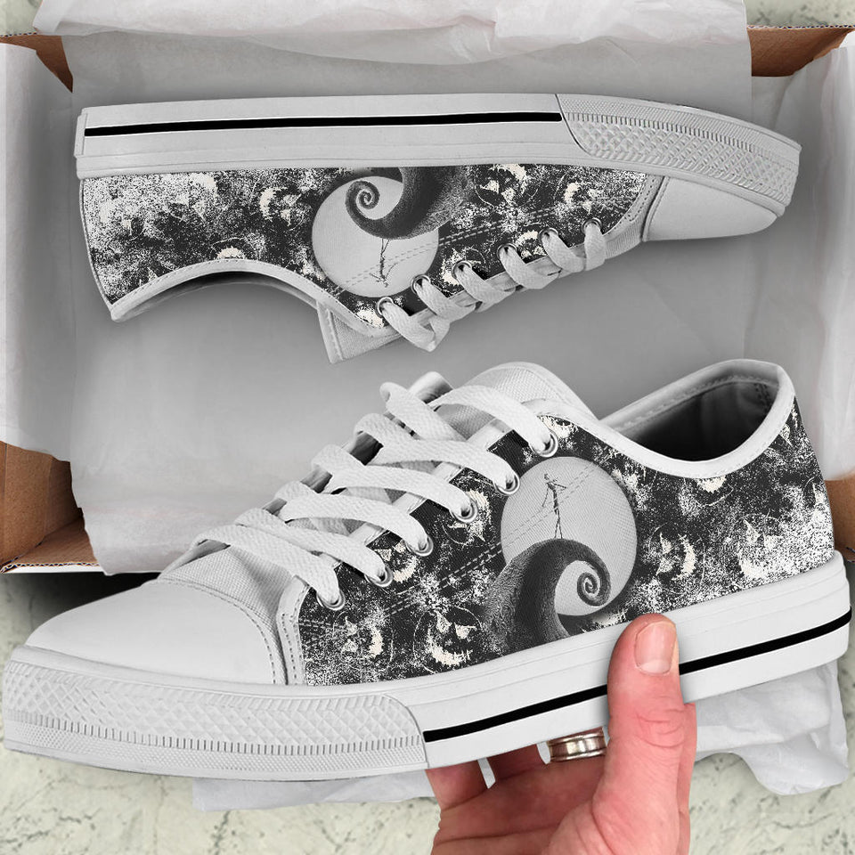 Nightmare Before Christmas Low Top Sneaker, Jack Skellington Unisex Canvas Shoes
