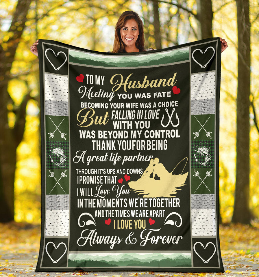Fishing Blanket To My Husband