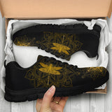 Golden Mandala, Dragonfly Boots, Hippie, Womens Leather