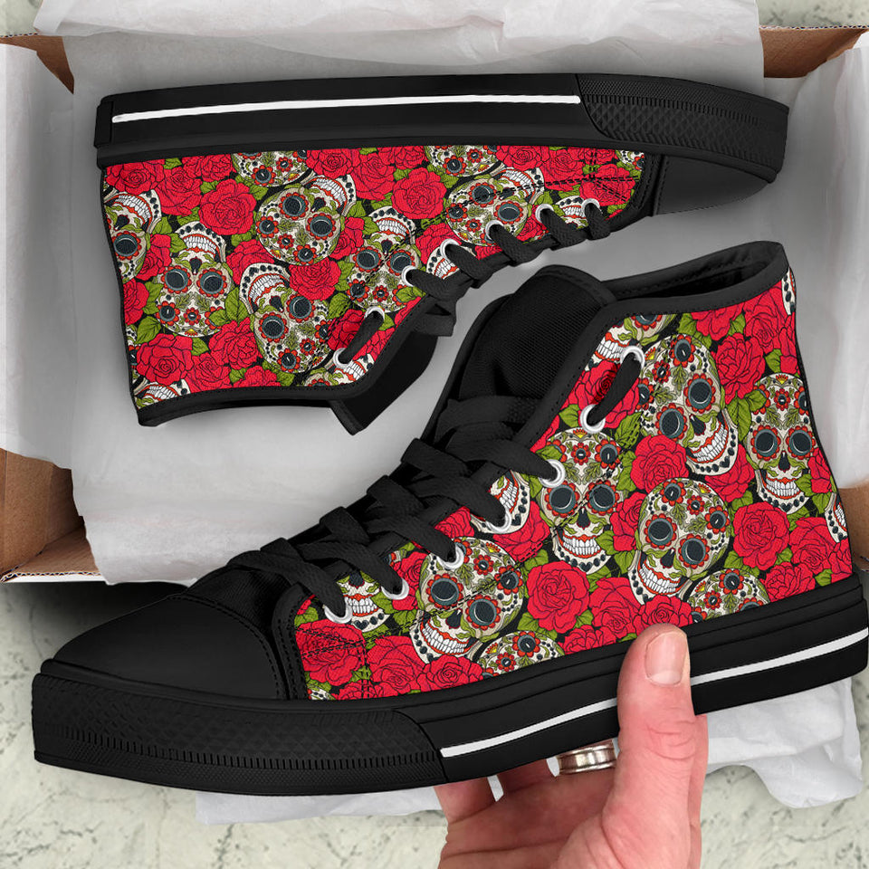 Womens Skull Boots, Womens Leather Boots high top