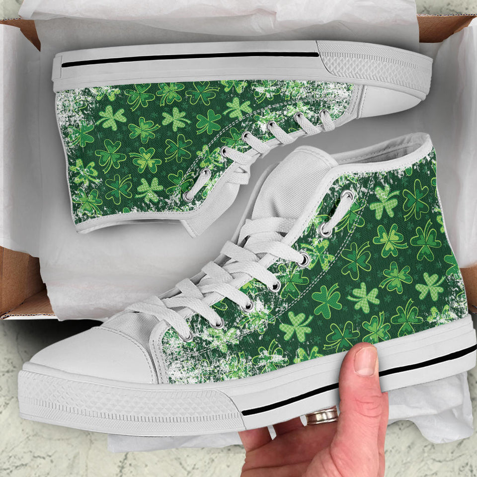 Lucky Shamrock of St.Patrick Custom printed Sneakers