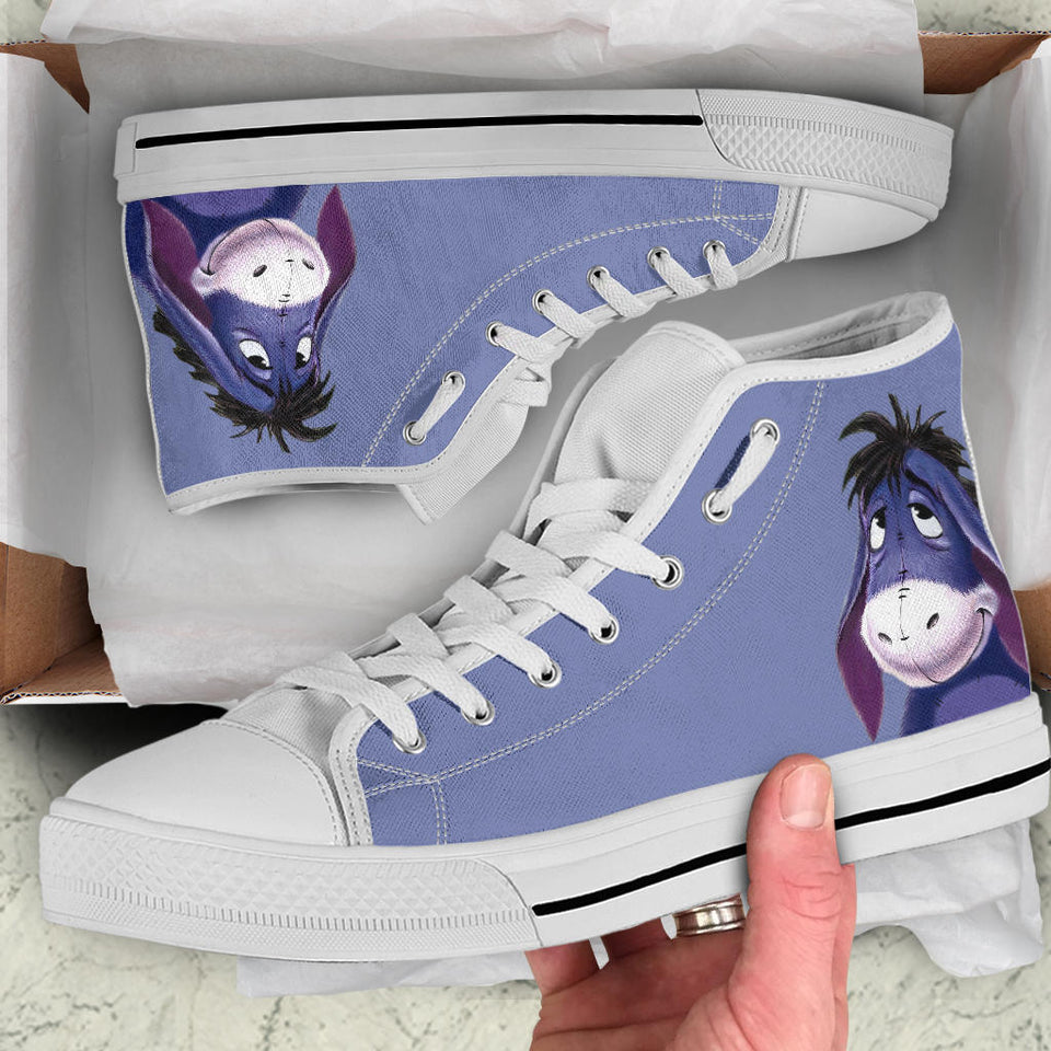 Eeyore Shoes, Eeyore Winnie The Pooh Converse Style Shoes