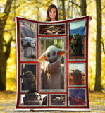 Baby Yoda Blanket, Star Wars Blanket - Baby Yoda Quilt Fleece, Sherpa Blanket - PL