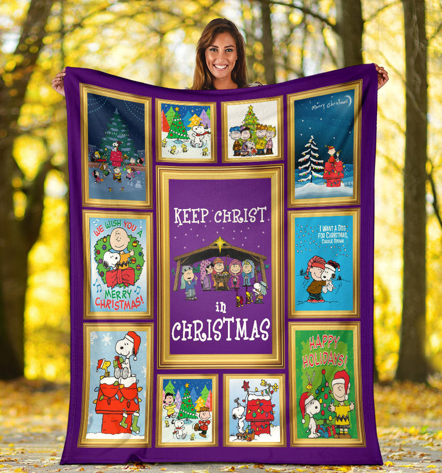 Snoopy Keep Christ in Christmas CC 3D Quilt