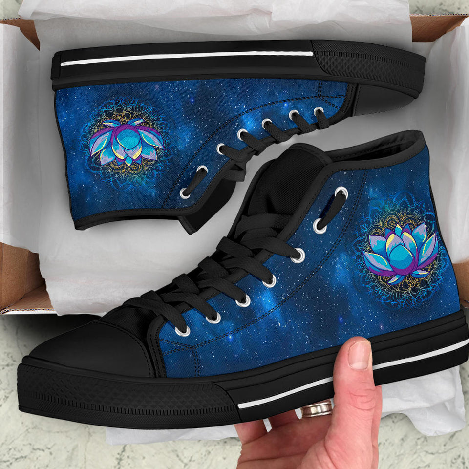 Sun Moon Mandala, Lotus Gold Chakra, Women's Boots