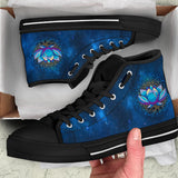 Sun Moon Mandala, Lotus Gold Chakra, Women's Boots