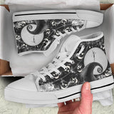 Nightmare Before Christmas High Top Sneaker Jack Skellington Unisex Canvas Shoes White