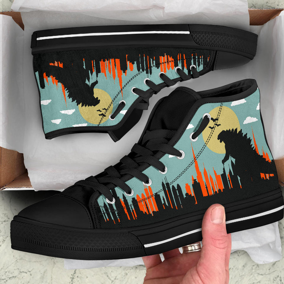 Godzilla Shoes High Top Sneakers