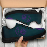 Purple Sun and Moon, Womens Leather Boots SNEAKERS