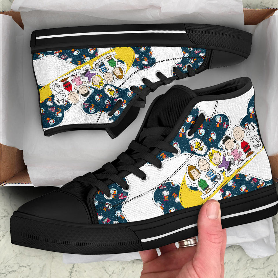 snoopy Custom Movie Shoes black