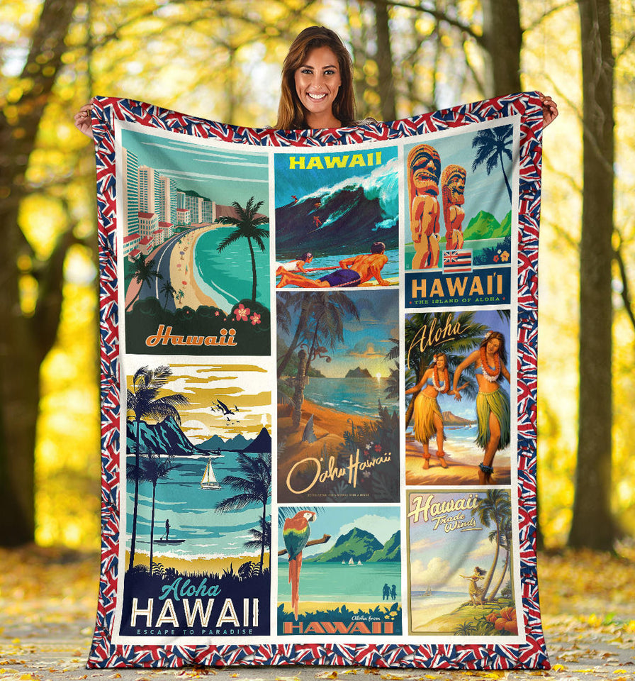 Hawaii Blanket Hawaiian Culture & History Quilt