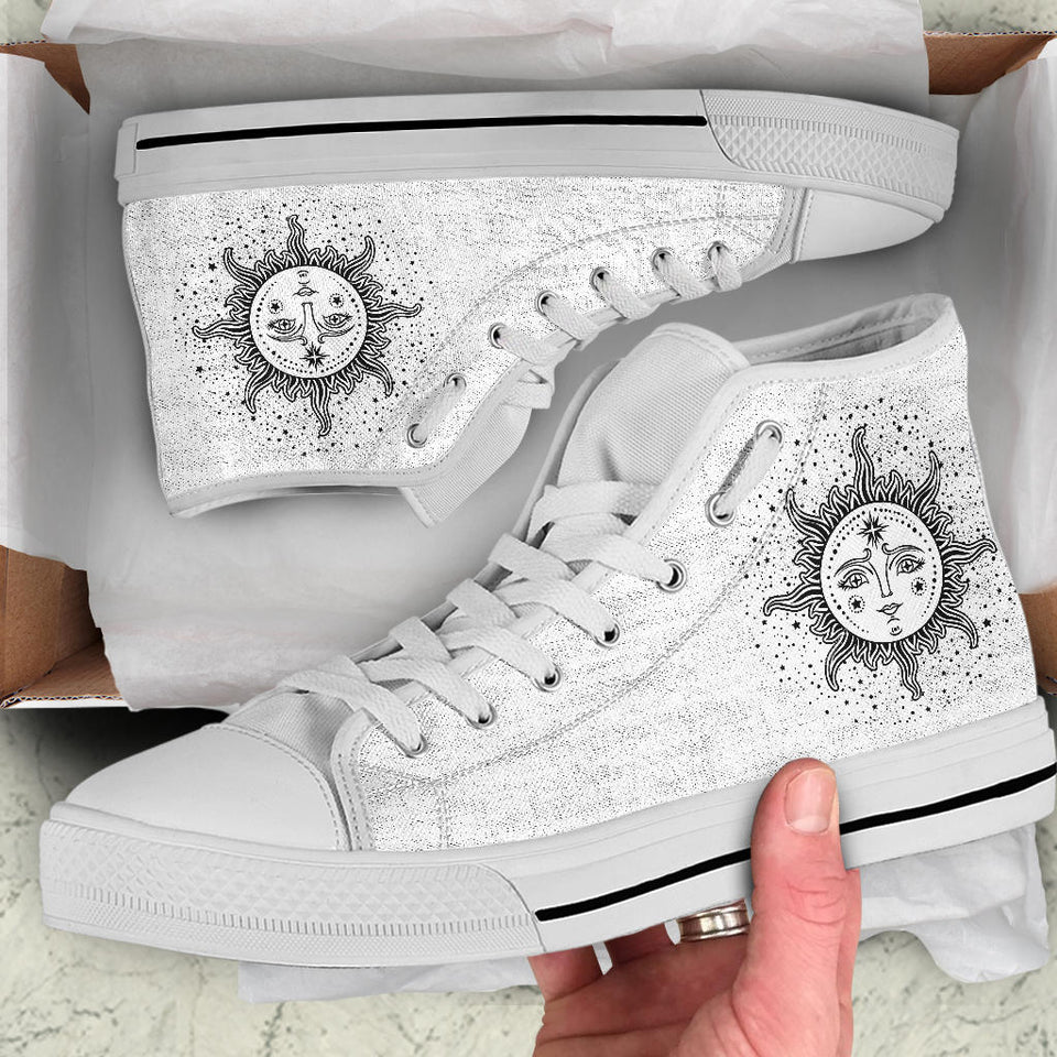 Sun and Moon Hand painted shoes