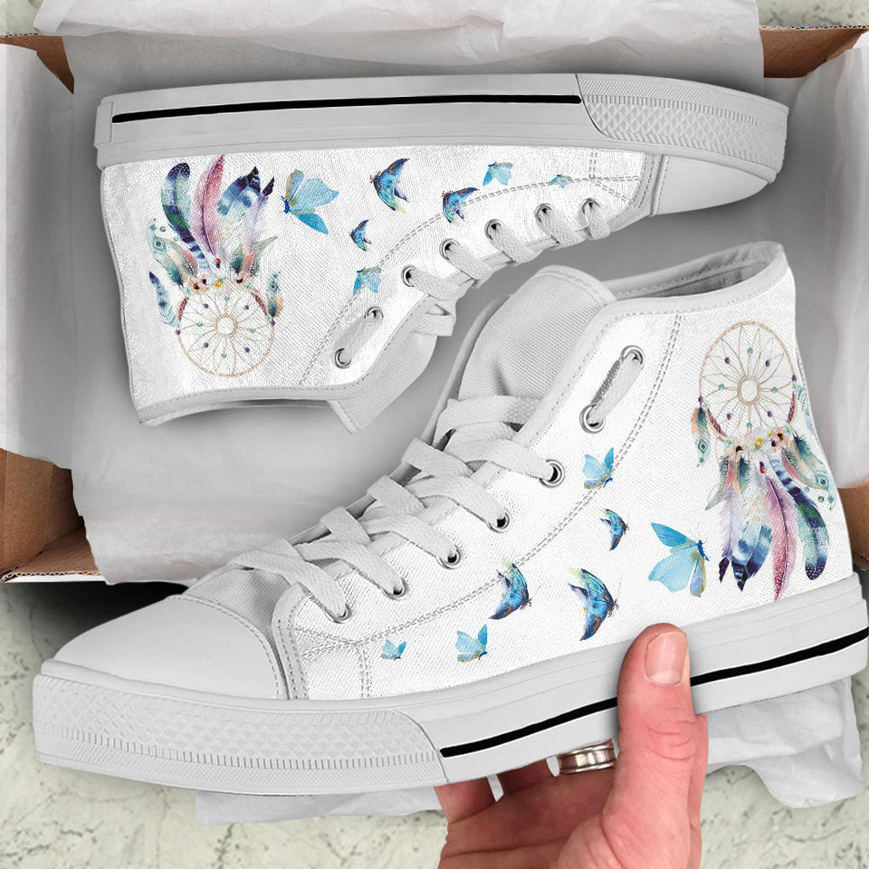 Floral Deer painted shoes Dreamcatcher Hand Painted Shoes