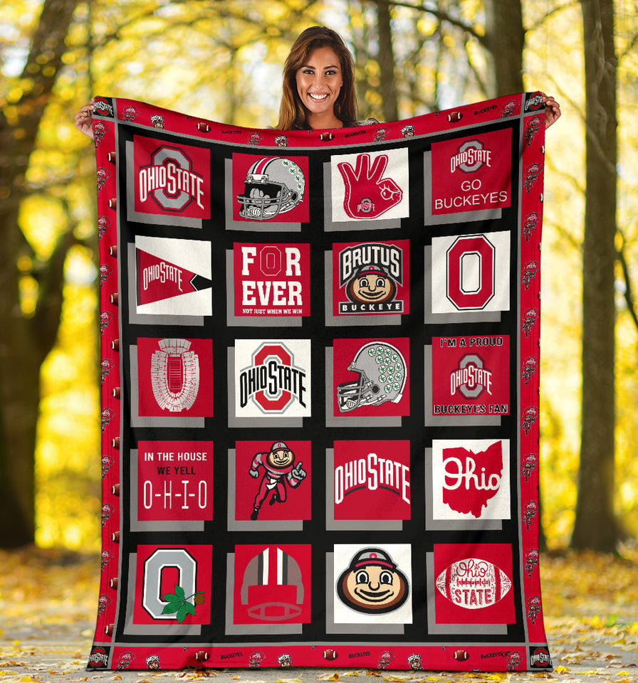 Ohio State Buckeyes Blanket V2