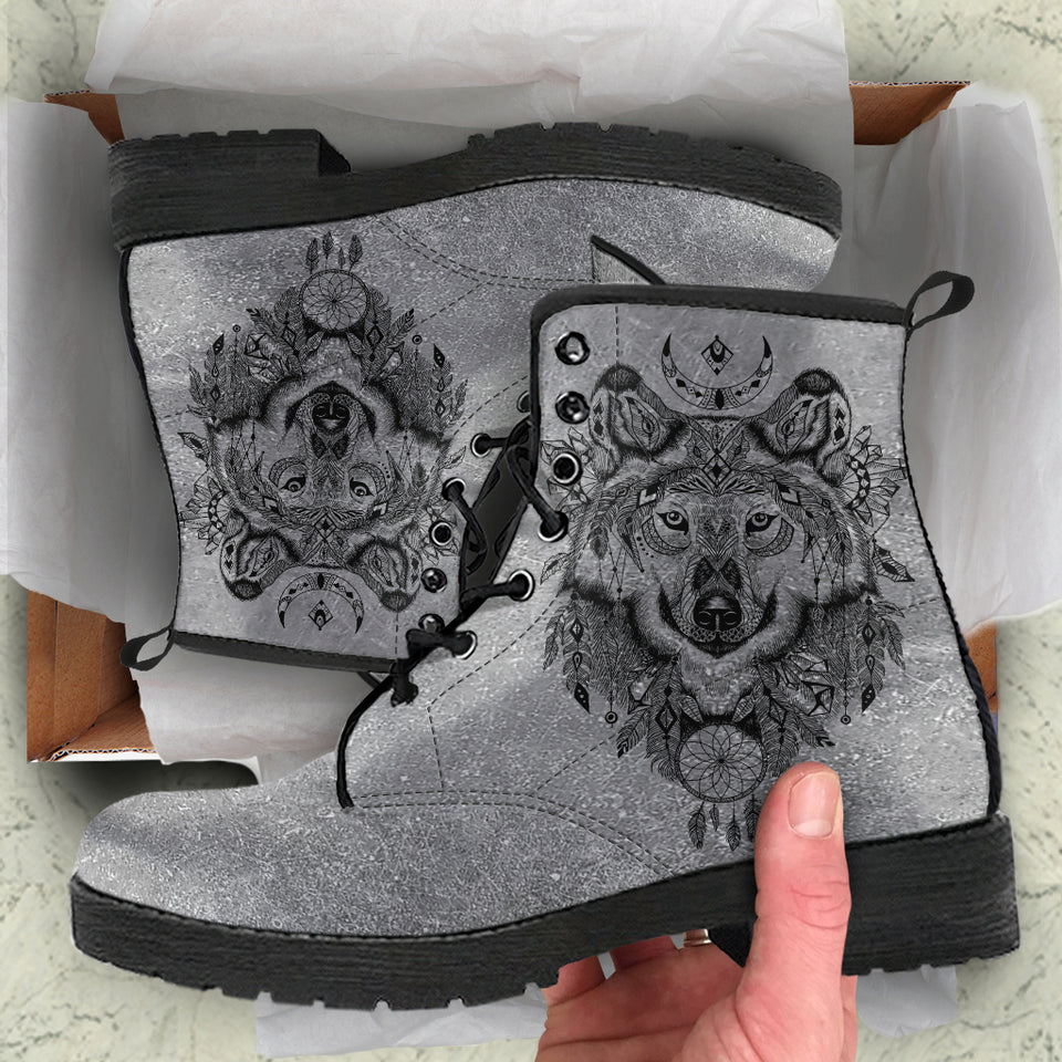 Gray Wolf, Leather Boots Women, Handcrafted Boots, Streetwear, Womens Winter Boots, Rain Boots, Vegan Leather, Hippie Boots, Classic Boot - up lai