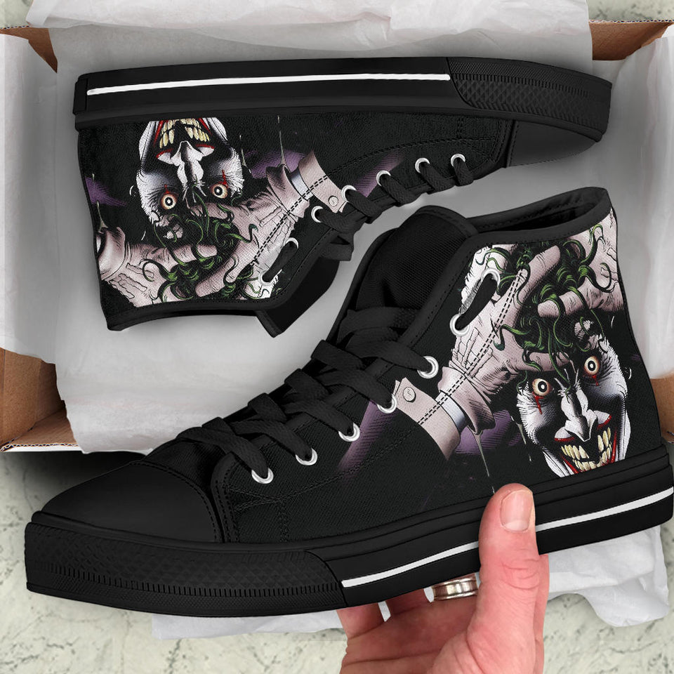 Skull Shoes for Men Fashion Sneaker High Top Gotham Joker