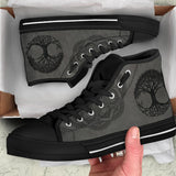 Grey Tree of Life, Handcrafted boots high top