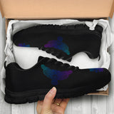 Owl Blue Purple, Womens Leather Boots SNEAKERS up lai