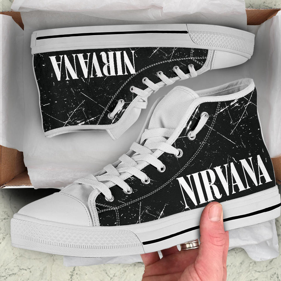 Kurt Cobain Custom Sneakers, Nirvana Custom Shoes