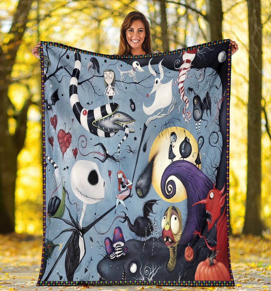 Nightmare Before Christmas Kingdom Fabric Blanket