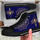Golden Dragonfly, Lotus Mandala Boots high top