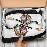Skull and Roses, Gothic Hiking Boots, Women_s Boots, Vegan Leather, Combat Style Boots, Emo Punk Boots, Sneakers
