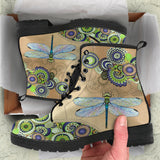 Handcrafted Shoes, Green Dragonfly
