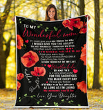 to My Wonderful MOM Blanket, to My Mom Blanket, to My Wonderful MOM How Special You are to ME 3D Pattern Custom Fleece Photo Blanket Fan Gift for Mom Mother - PL