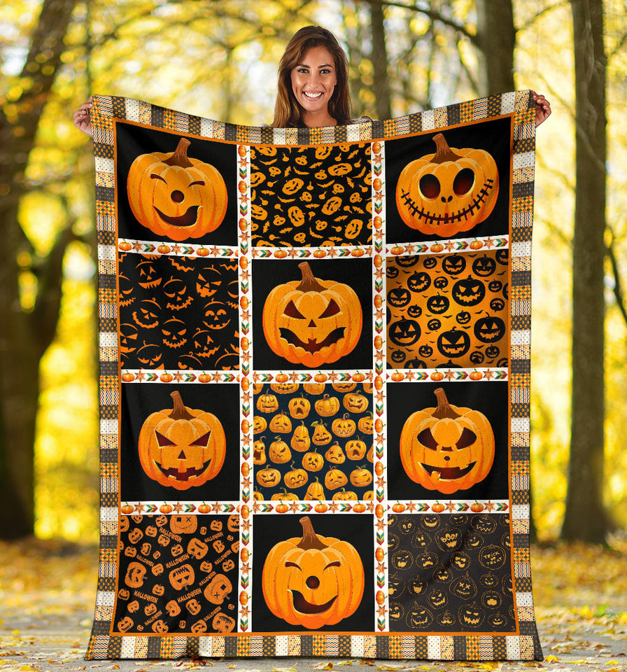 Pumpkin Emoticon Blanket