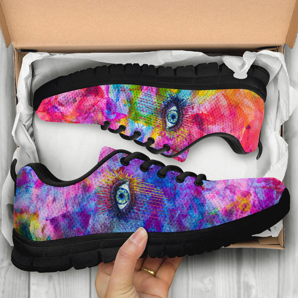 Rainbow Eye, Womens Leather Boots SNEAKERS
